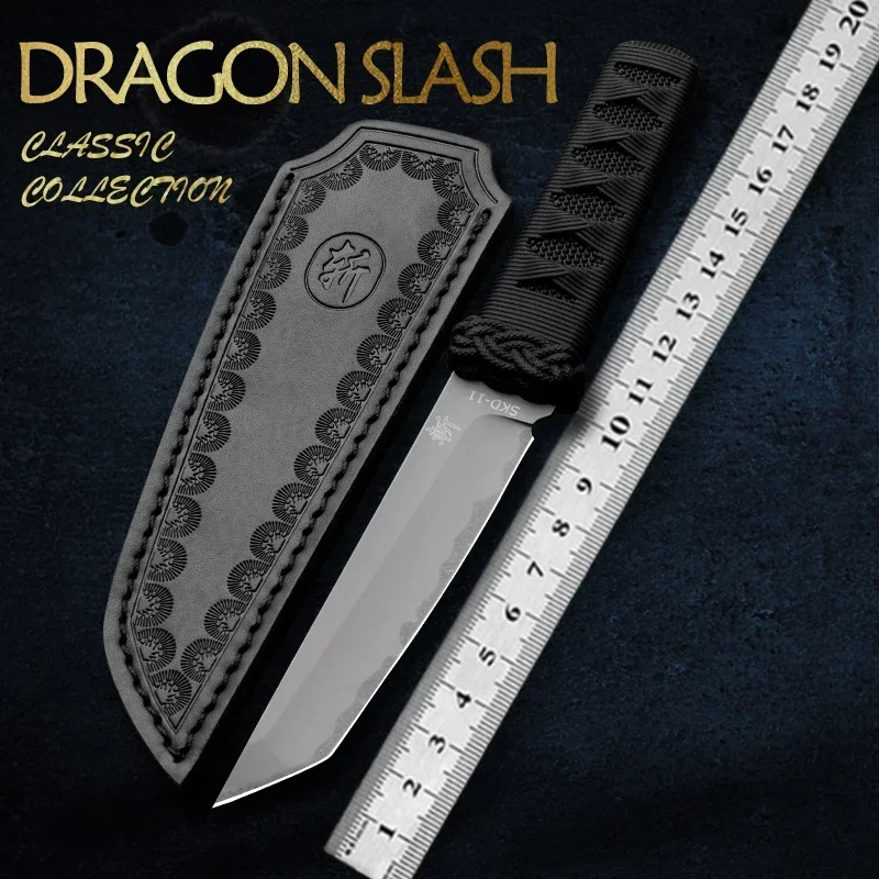 

HUANGFU High Quality Fixed Blade Outdoor Knife with SKD-11 Steel, Ideal for Wilderness Survival, Hunting and Gift Giving