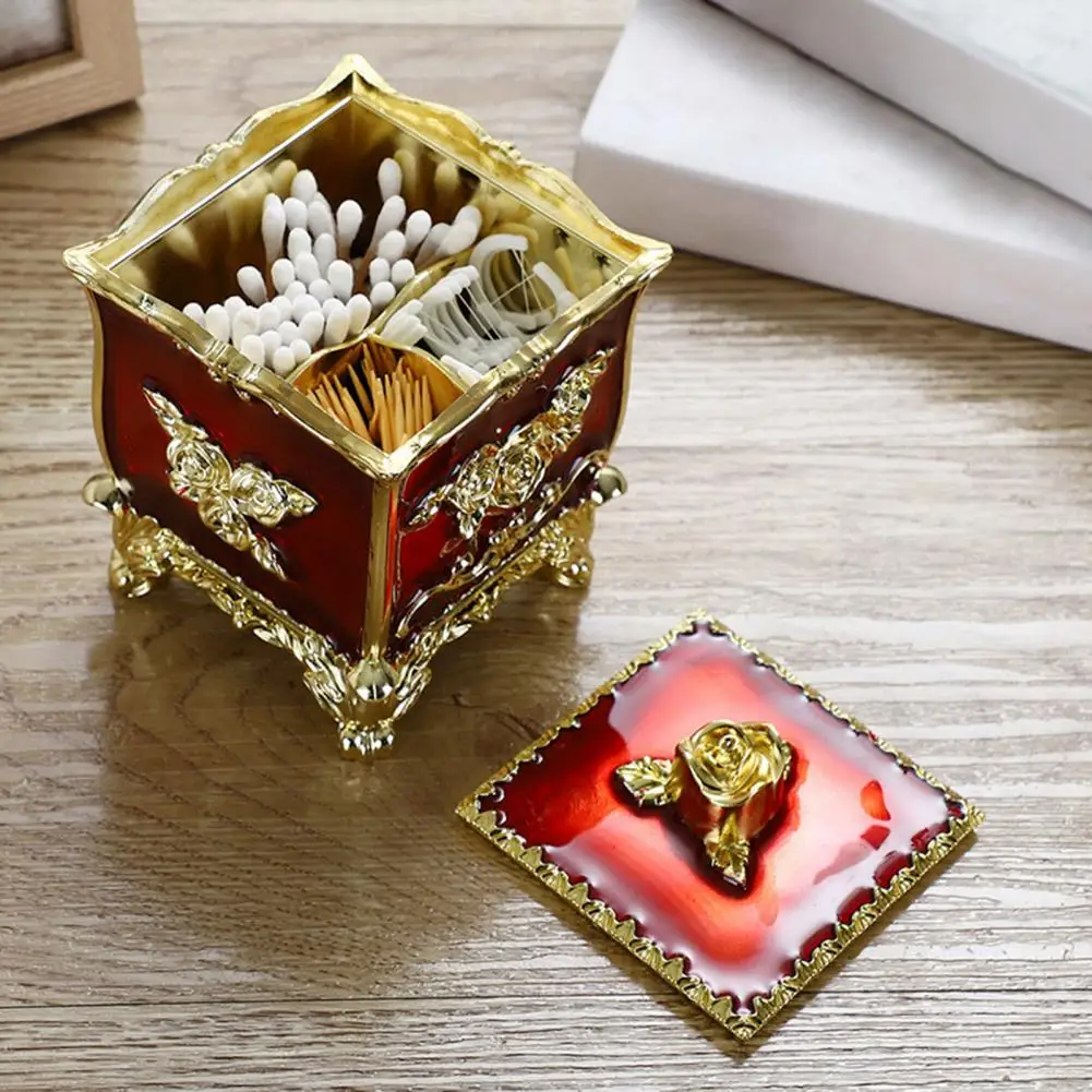 Storage Box Shatterproof Vibrant Color Plastic Ultra-light Toothpick Storage Box Desktop Decor Toothpicks Box Decorative