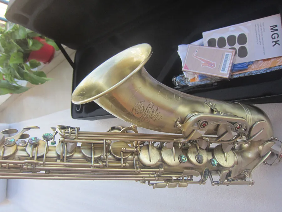 New Professional Quality Real Pictures Tenor Saxophone Reference Antique Copper B Flat Woodwind Instrument With Case Mouthpiece