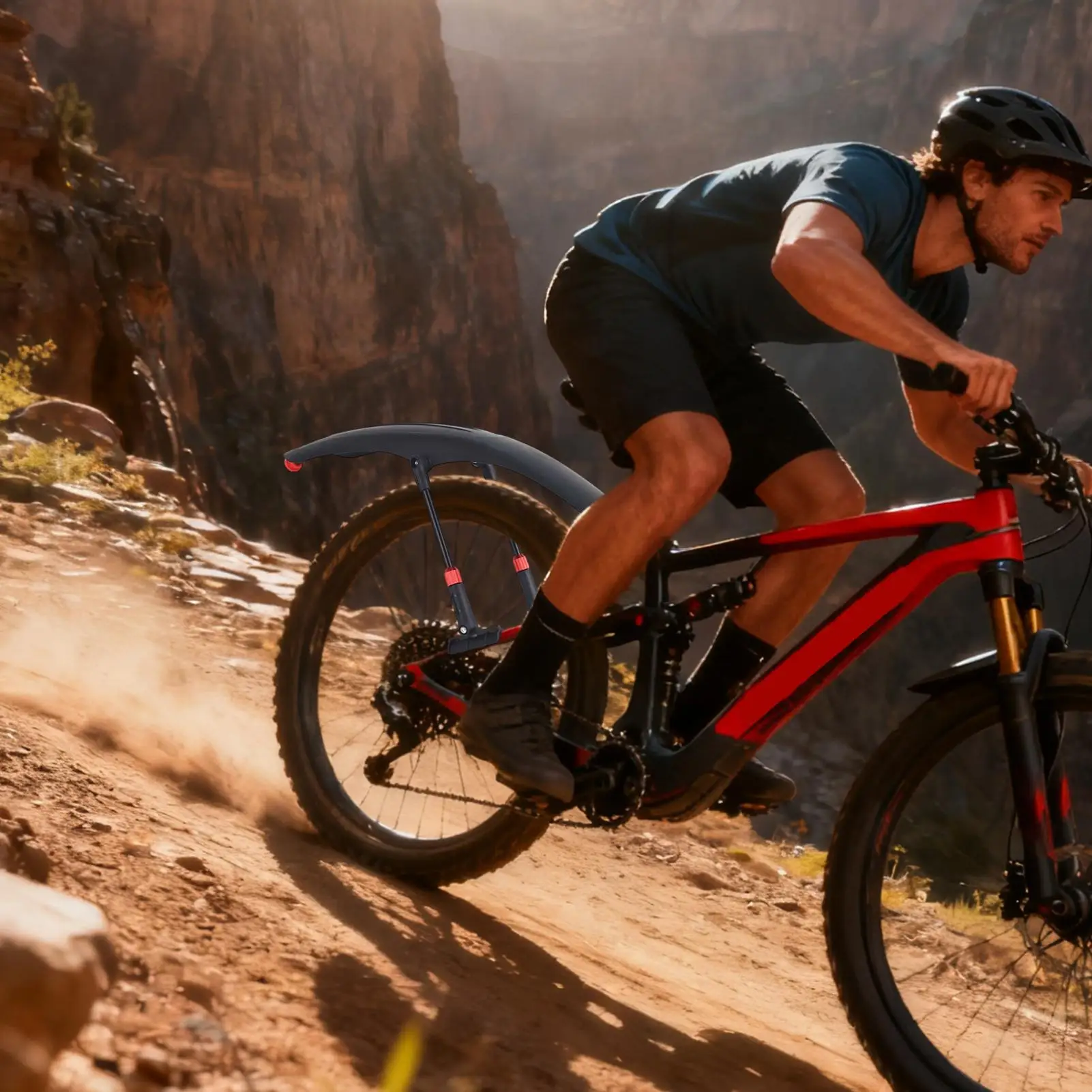 

Mountain Bike Mud Guard Shield Safe Accessories Bicycle Mudguard Kit For Road Commute Trail Riding Rainy Muddy Biking Outdoor