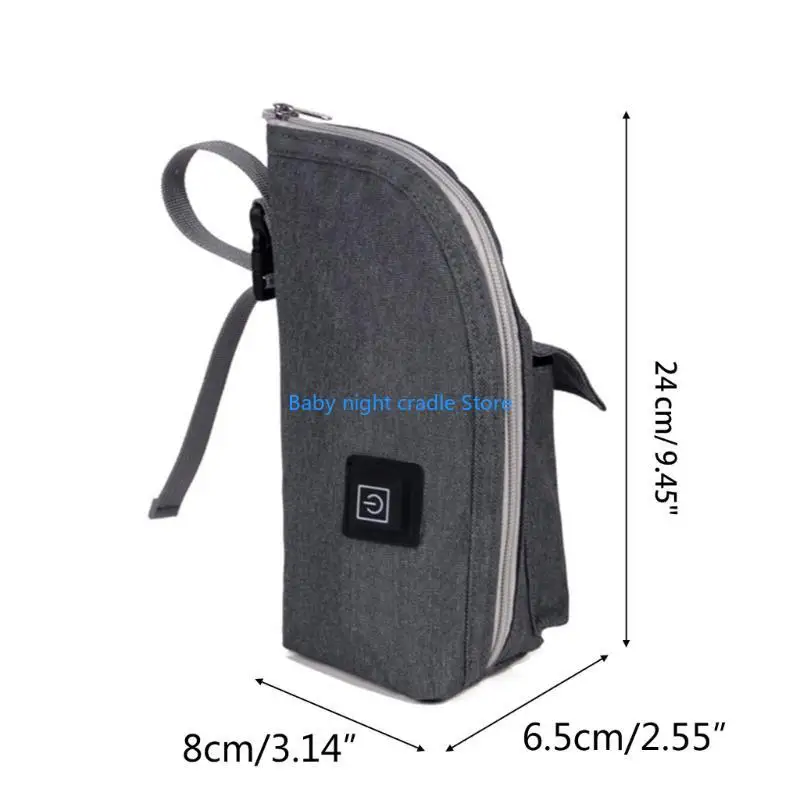 J2FF USB زجاجة الطفل دفئا المحمولة السفر جهاز حفظ حرارة الحليب الرضع زجاجة تستخدم في الرضاعة غطاء دافئ العزل ترموستات الاحترار #6