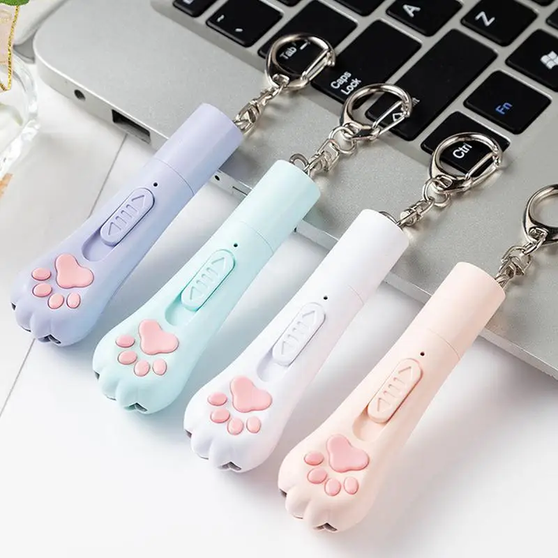 Funny Pet Cat Laser Pen Multifunction USB Multi-pattern Projection Chaser Interactive Toy For Puppy Small Cats Pet Supplies