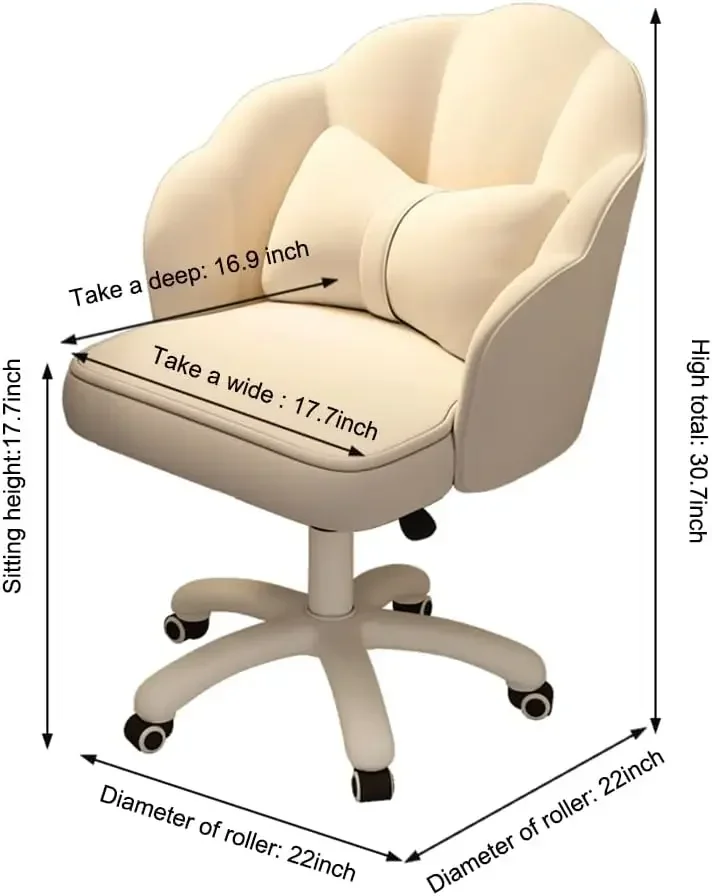 لطيف البتلة كرسي مكتب النسيج الحديث المنزل فراشة مكتب كرسي ارتفاع قابل للتعديل كرسي ماكياج الكمبيوتر #3