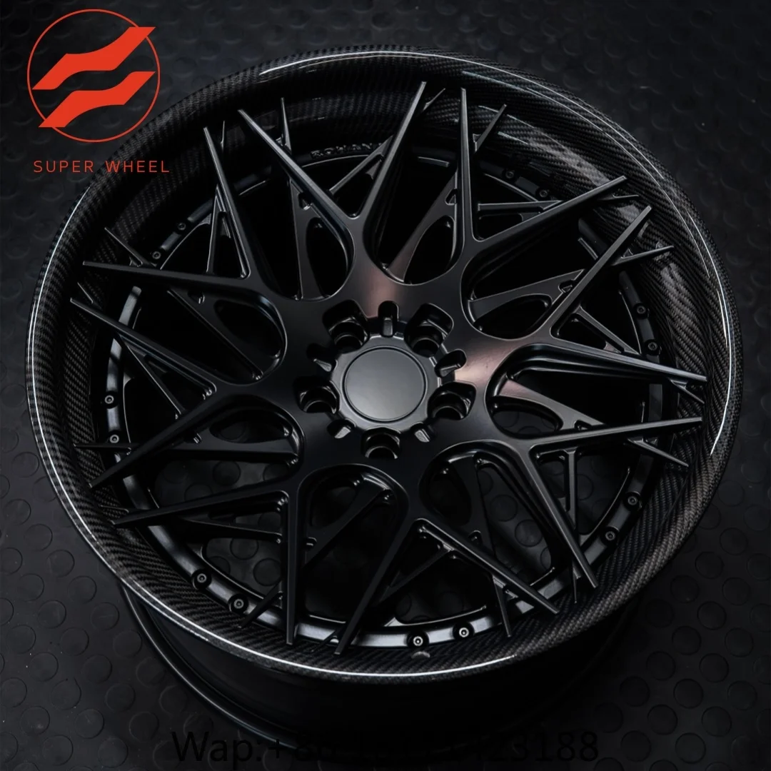 【Hot】Custom Trinity 3‑Piece Forged Rims RFG21 Style Mesh Wheels for Lamborghini Urus for Ferrari F8 for Model S Plaid - view 3