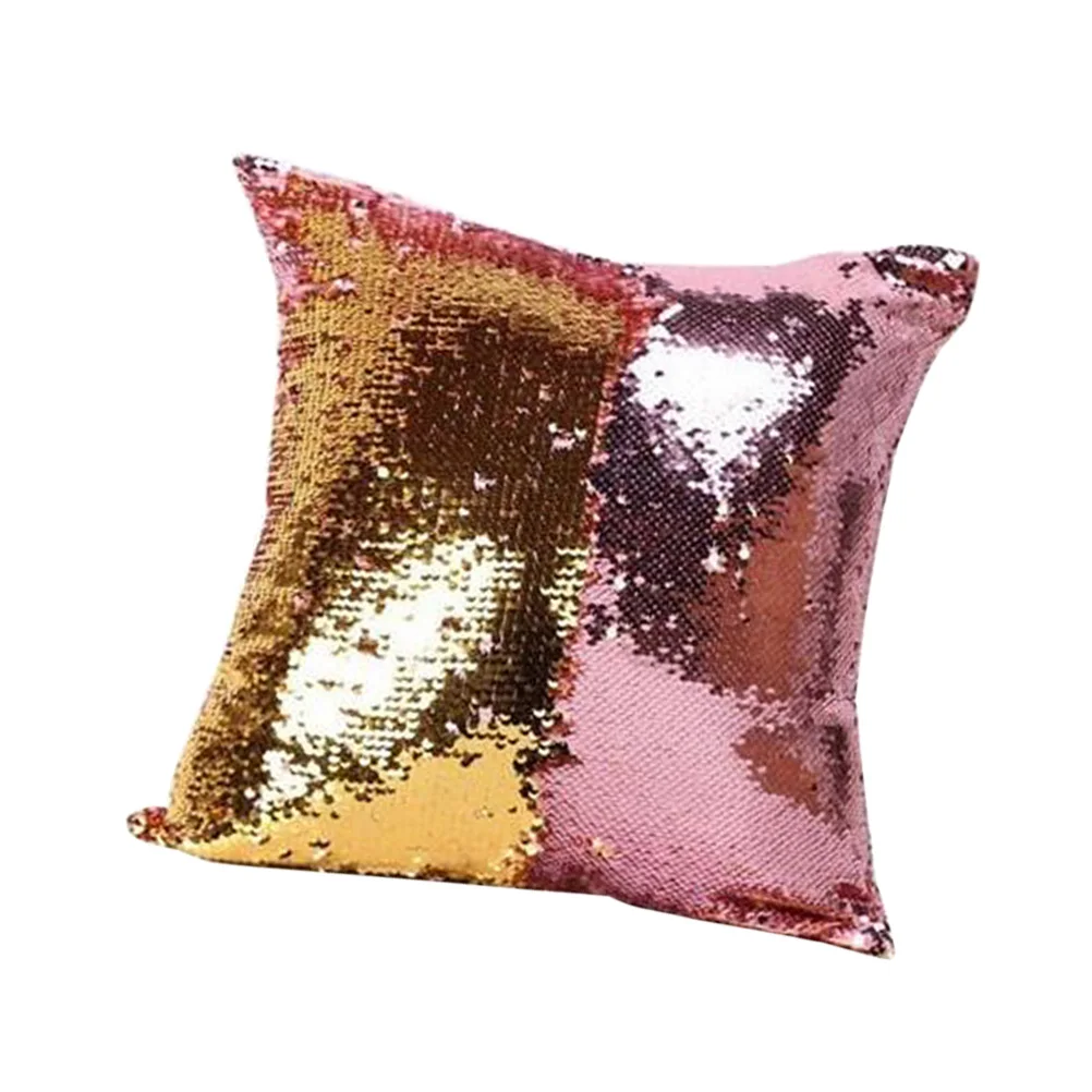 

Sequin Pillow Case 40x40cm Glitter Throw Covers Shimmer Cushion Cover Zipper Design Fashionable Sofa Car Library Party