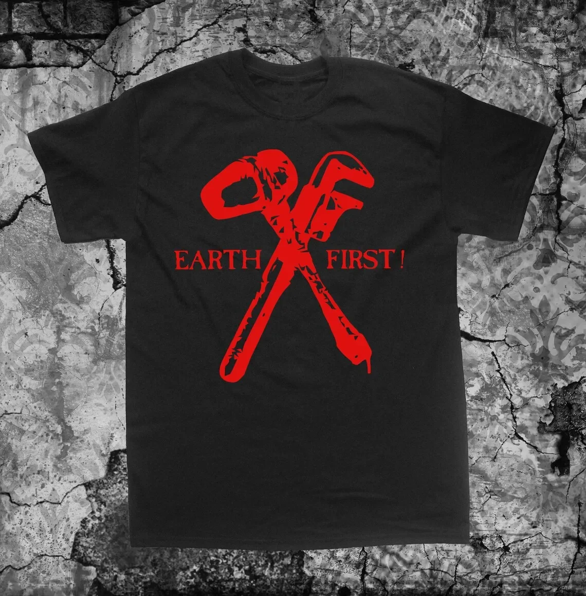 Earth First Shirt Earth Liberation Front Anarchy Human Anti Government Vegetarian Vegan T Animal  Plus Size Tops