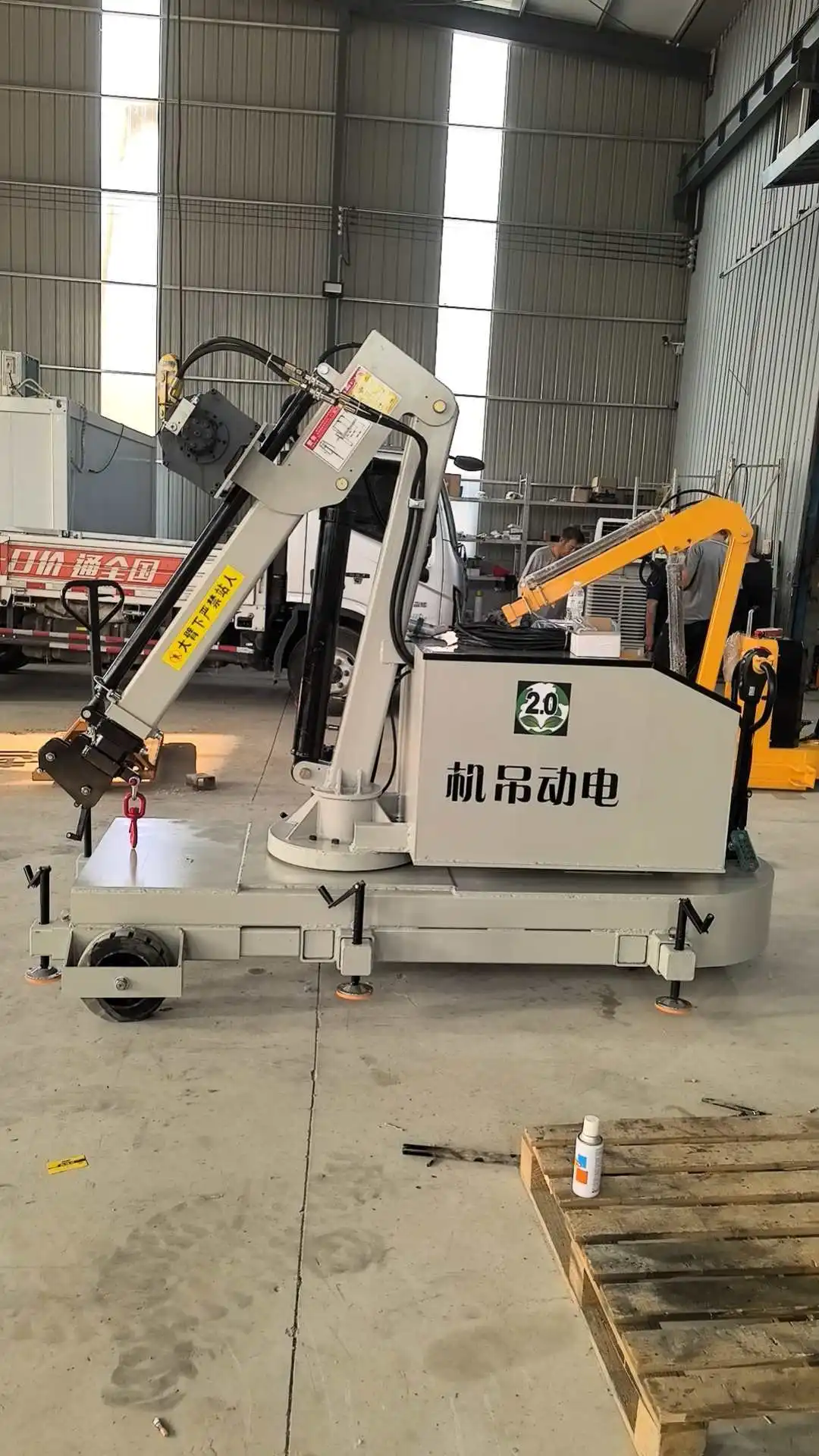 Guindaste hidráulico móvel totalmente elétrico eficiente de 2 toneladas |   Preço FOB para Armazém e Transporte