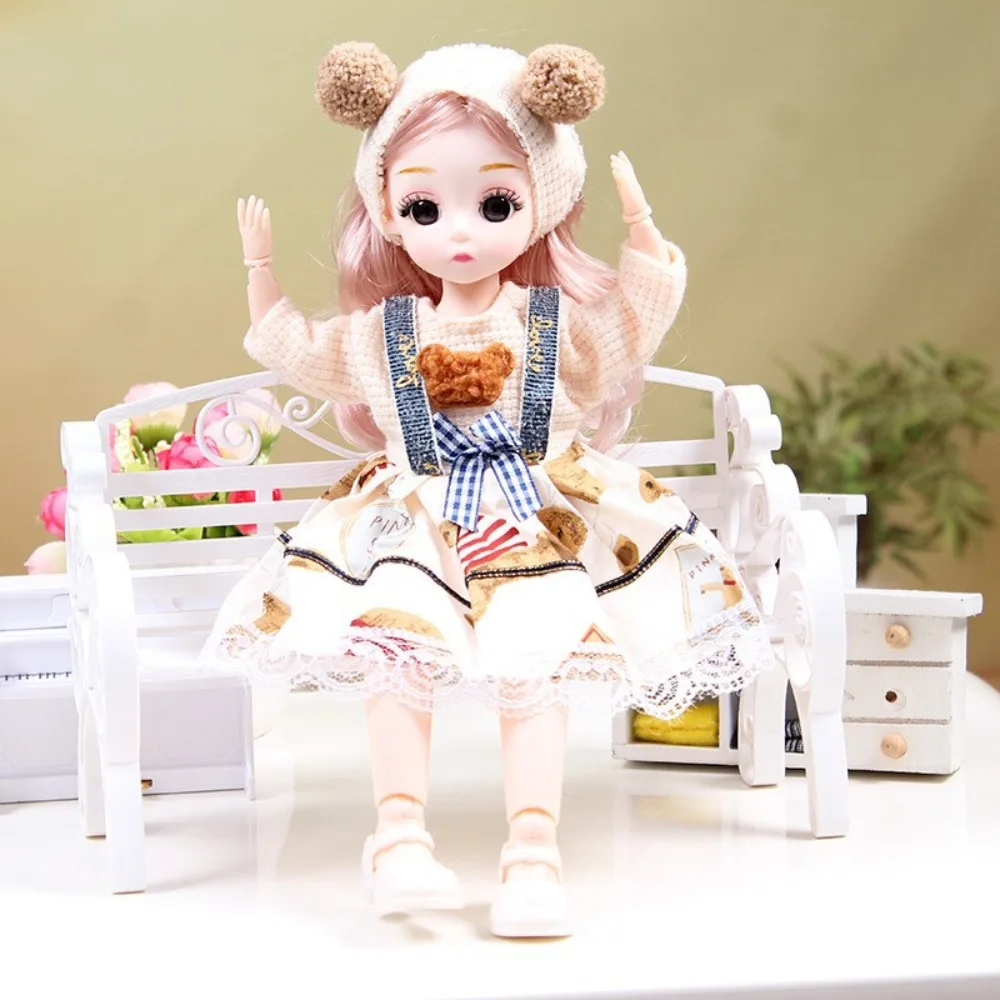 

Dress Doll Spherical Joint 30cm Bjd Doll Dress Up with Clothes 1/6 Bjd Dolls Cute 3D Eyes Hinged Doll Children