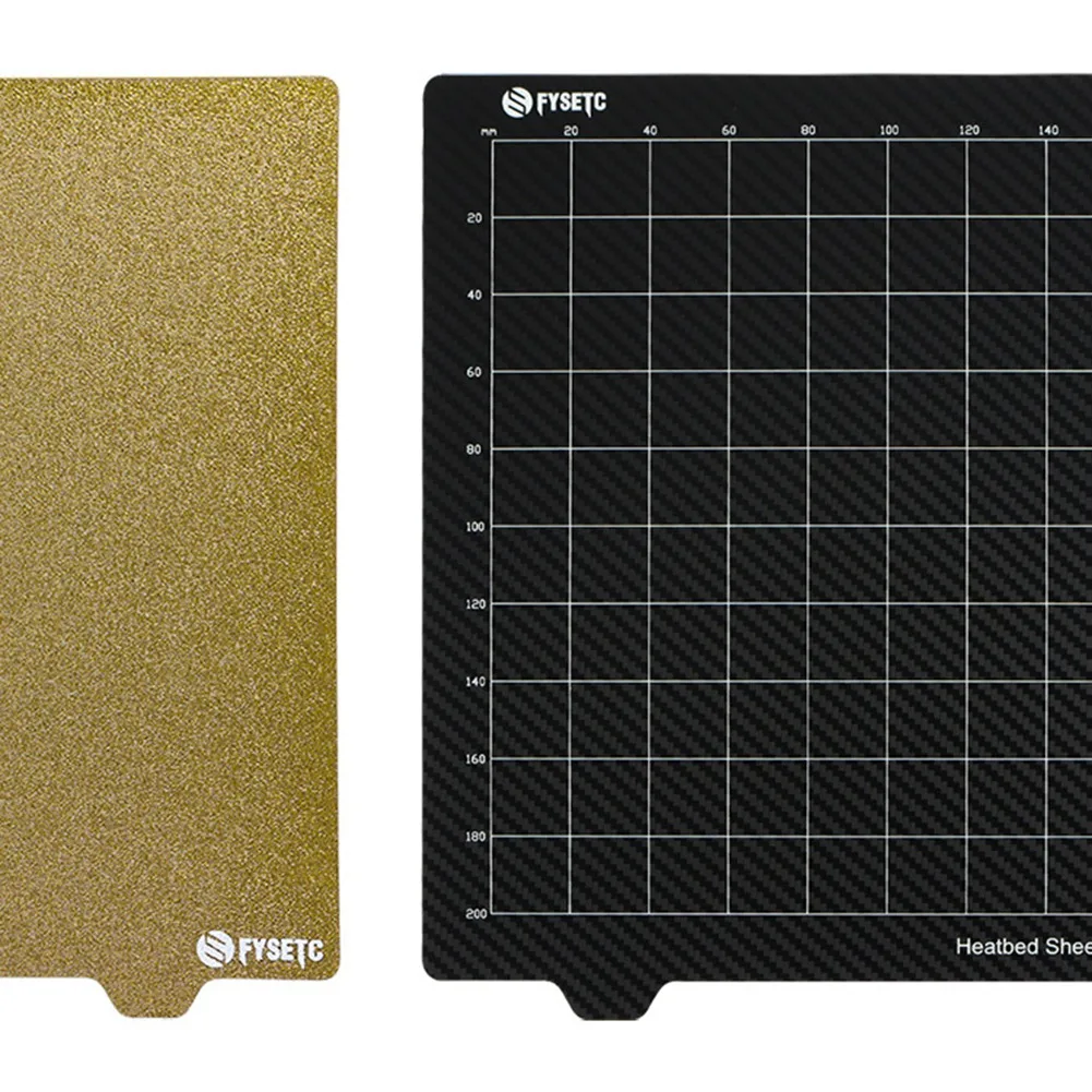 FYSETC hoja de acero de resorte PEI de doble cara, fibra de carbono + polvo 235x235mm para Ender 3V2/ Ender 3 Pro/Ender 3/Ender 5