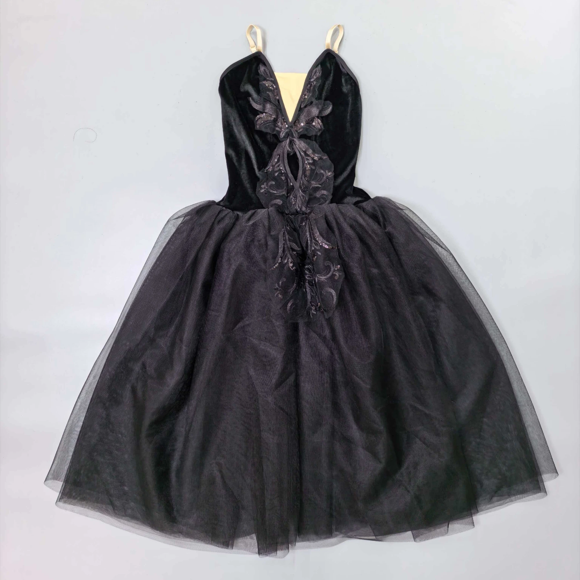 

Black Adults Kids Long Ballerina Dress Romantic Ballet Dress Clothes For Girls Child Women Black Ballet Tutu Dress Dance Costume