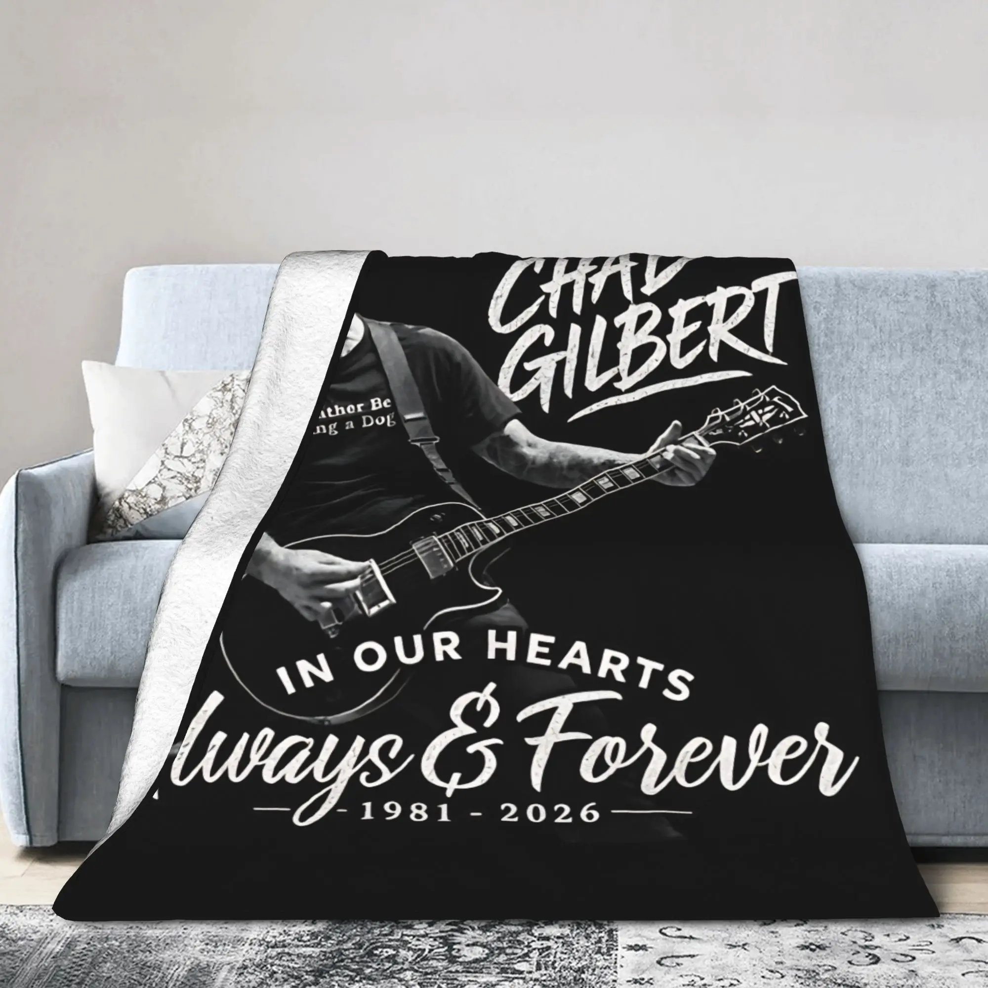 Rip Chad Gilbert Guitarist Flannel Throw Blankets  Blanket for Home Office Ultra-Soft Bed Rug