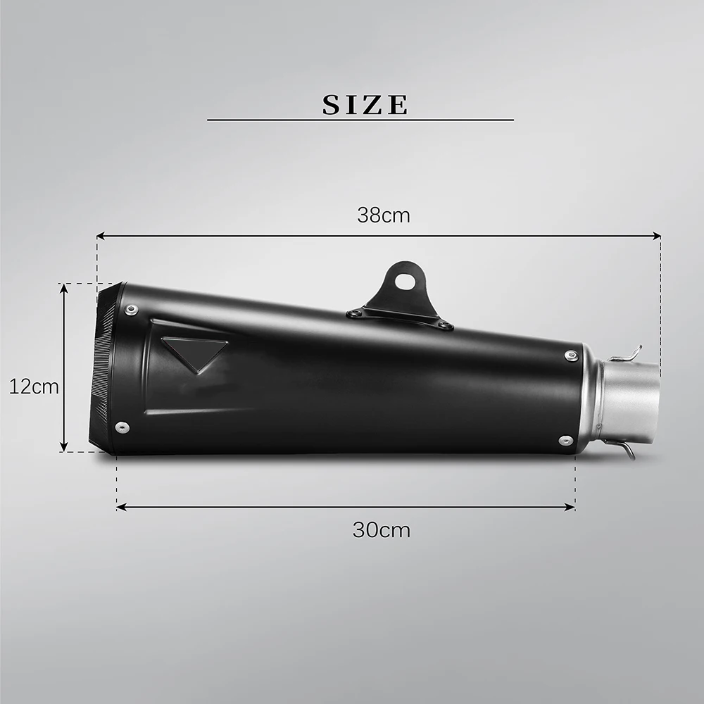 Titanium Alloy Stainless steel Universal Motorcycle Exhaust Tail Pipe Muffler Straight For CBR500R NSS350 FORZA750 XMAX GSX8R R3