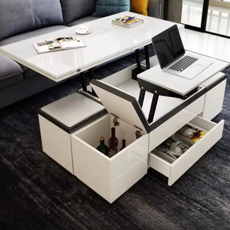 

Storage Luxury Coffee Tables Multifunction Design Space Saving Floor Coffee Tables Salon Apartment Stoliki Kawowe Furniture Home
