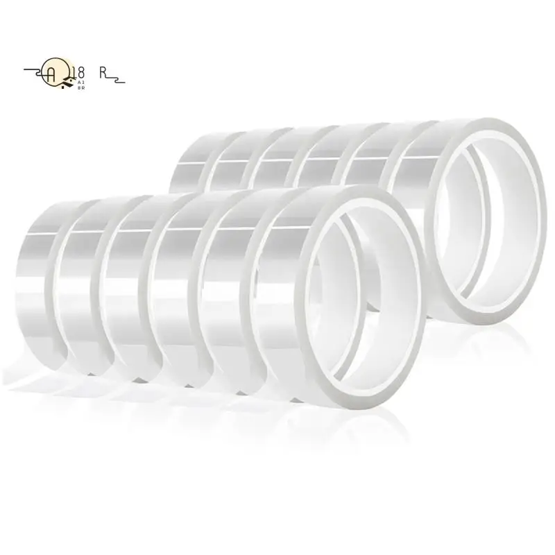

A18R -12Rolls 20Mmx33m(108Ft) Clear Heat Tape,Transparent High Temperature Heat Tape,Heat Transfer Tape For Heat Press