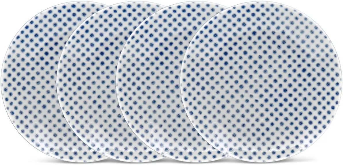 

Blue Hammo Set Of 4 Coupe Appetizer Plates, 6-1/2""