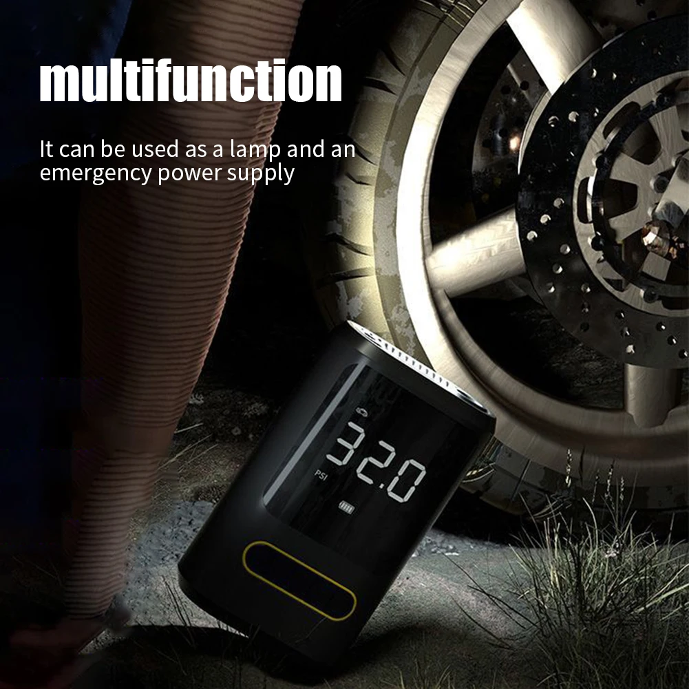150PSI Bicycle Tire Tyre Inflator USB Rechargeable Electric Inflatable Pump with Schrader Valve Presta Valve for Motorcycle Bike