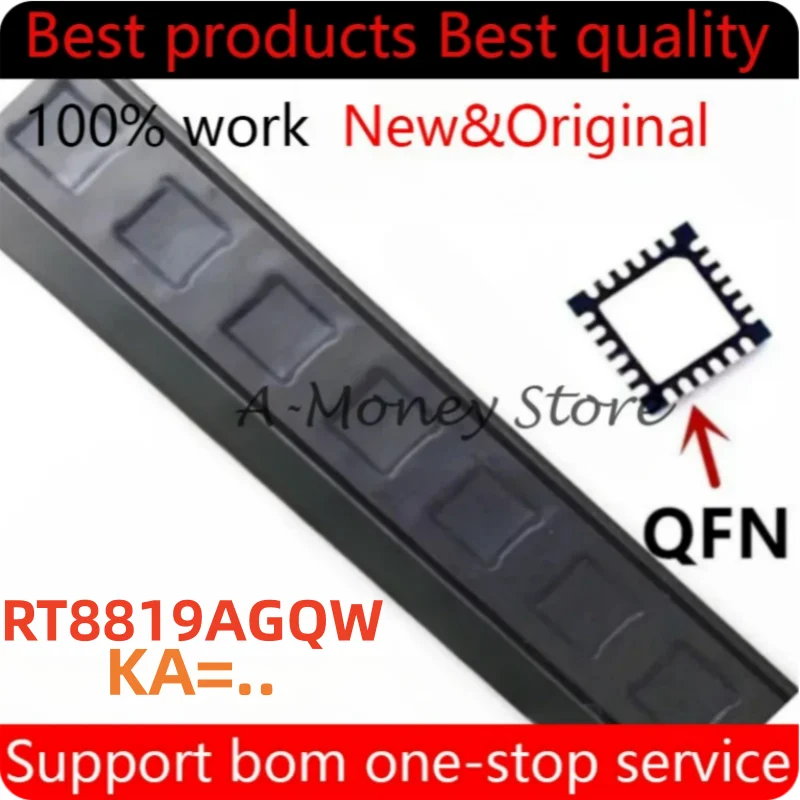 (2-5pcs)RT8819AGQW RT8819A For Code : KA=.. QFN-24