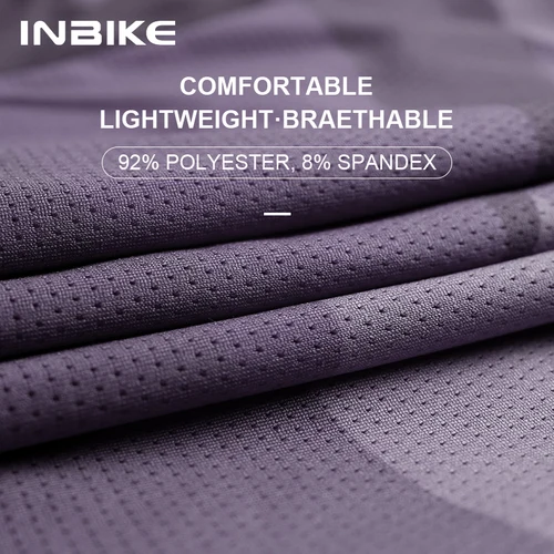 Imagen 2 del producto INBIKE-Camiseta de manga corta de ciclismo para mujer, ropa de ciclismo de montaña, camisetas superiores de bicicleta de carretera con bolsillos