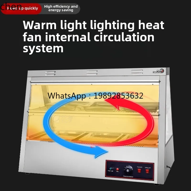 ZS Wärmedämmung Vitrine elektrische Heizung konstante Temperatur Frischhaltung gebratener Tortenladen gekochter Lebensmittelschrank