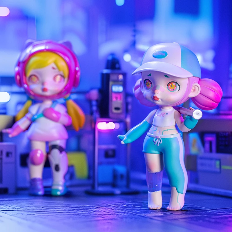 Toycity "Cyberpunk" لطيف لورا الأصلي الكرتون صندوق أعمى اللعب عمل الشكل جمع صندوق غامض الأطفال هدايا عيد الميلاد