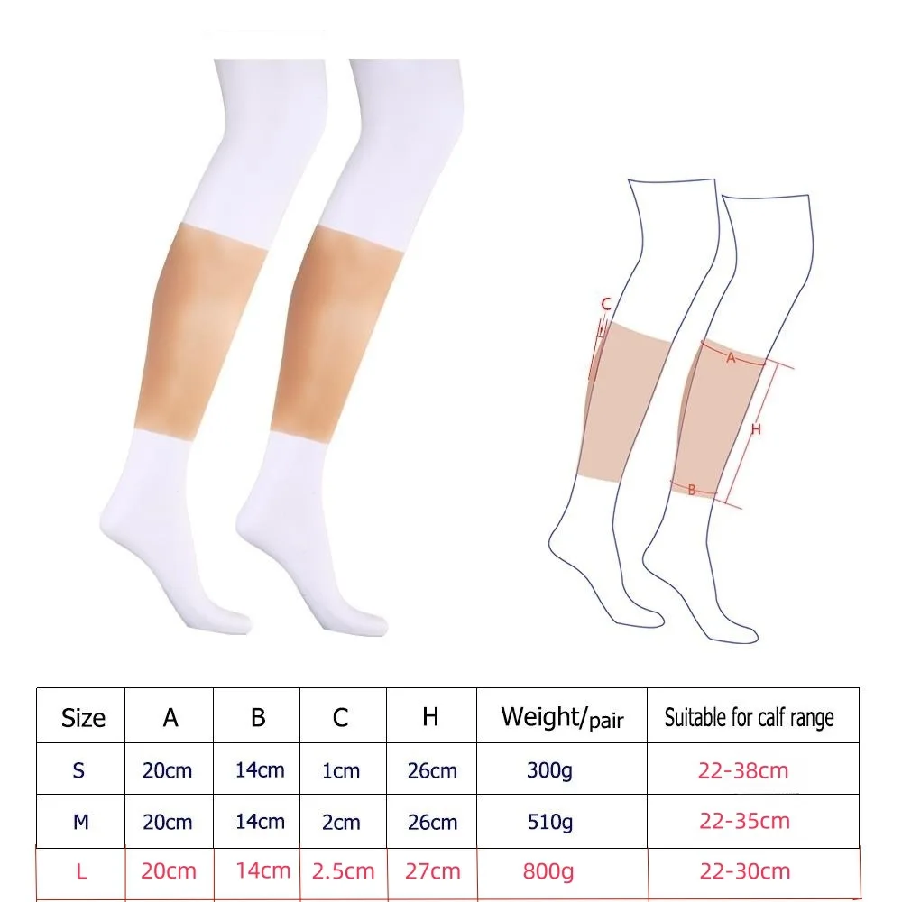 Cicatrices de panturrilha, cobertura de marca de nascença, capa de perna de beleza de silicone, almofada de panturrilha, ortopédicos, capa de pele falsa de silicone para braço.