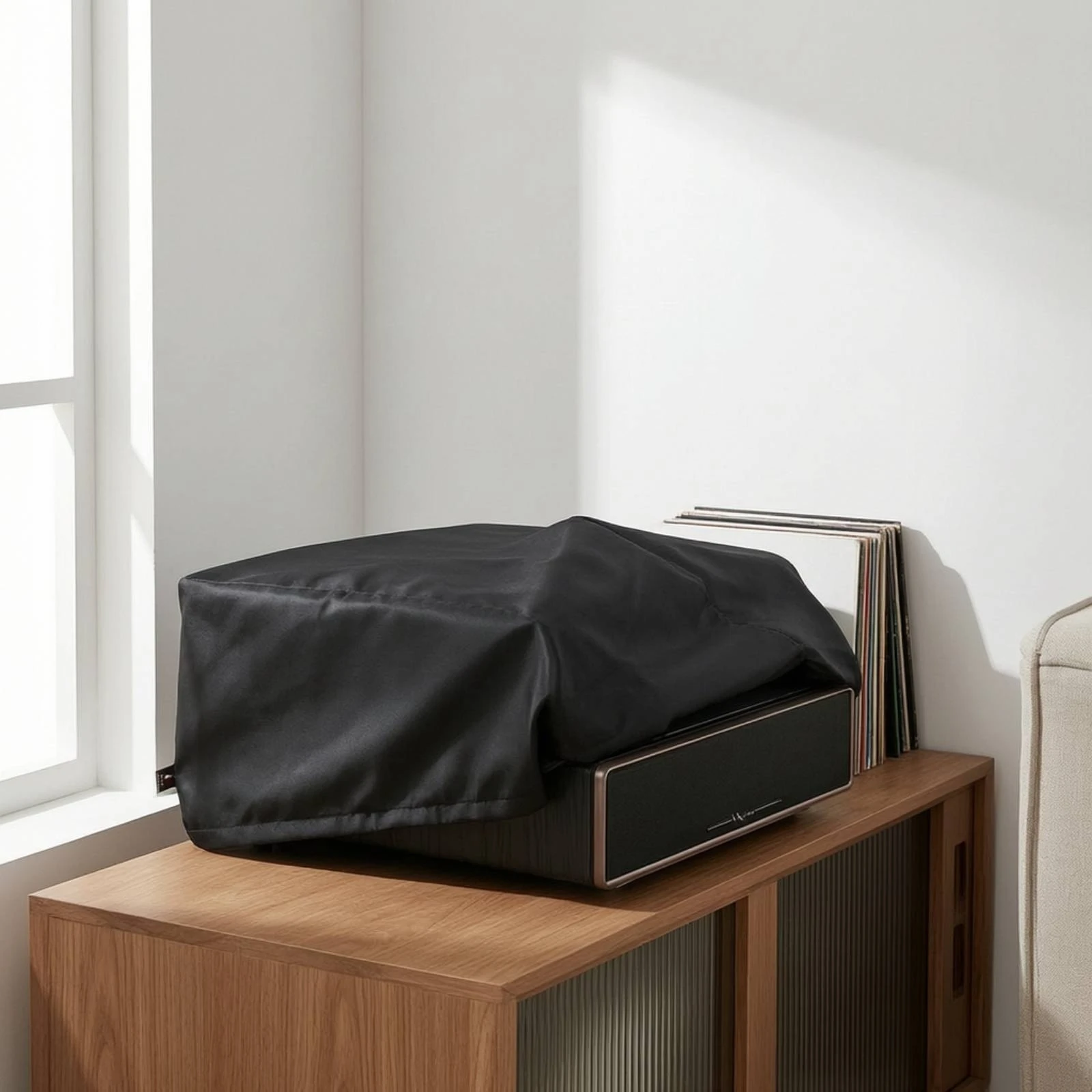Audio Player Dust Cover Foldable Turntable Dust Cover Acrylic Protector Easy to Clean Lightweight for Vinyl Collectors
