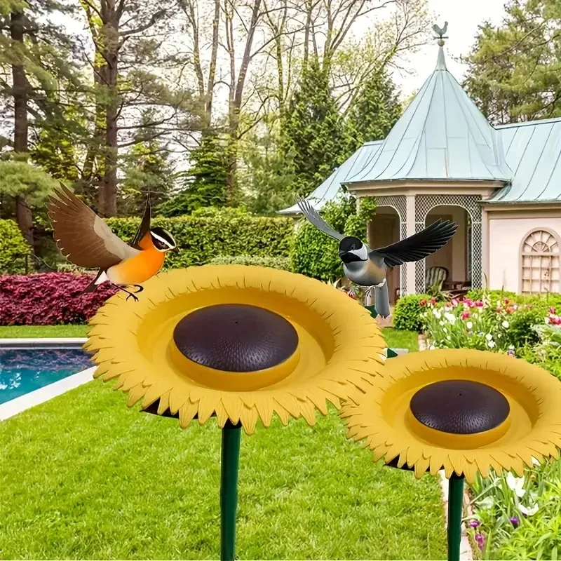 Comedero floral para aves de pie en jardín - Decoración exterior - imagen 2
