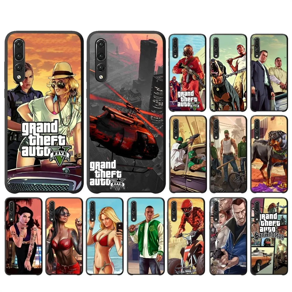 GTA Phone Case For Huawei P 8 9 10 20 30 40 50 Pro Lite Psmart Honor 10 lite 70 Mate 20lite