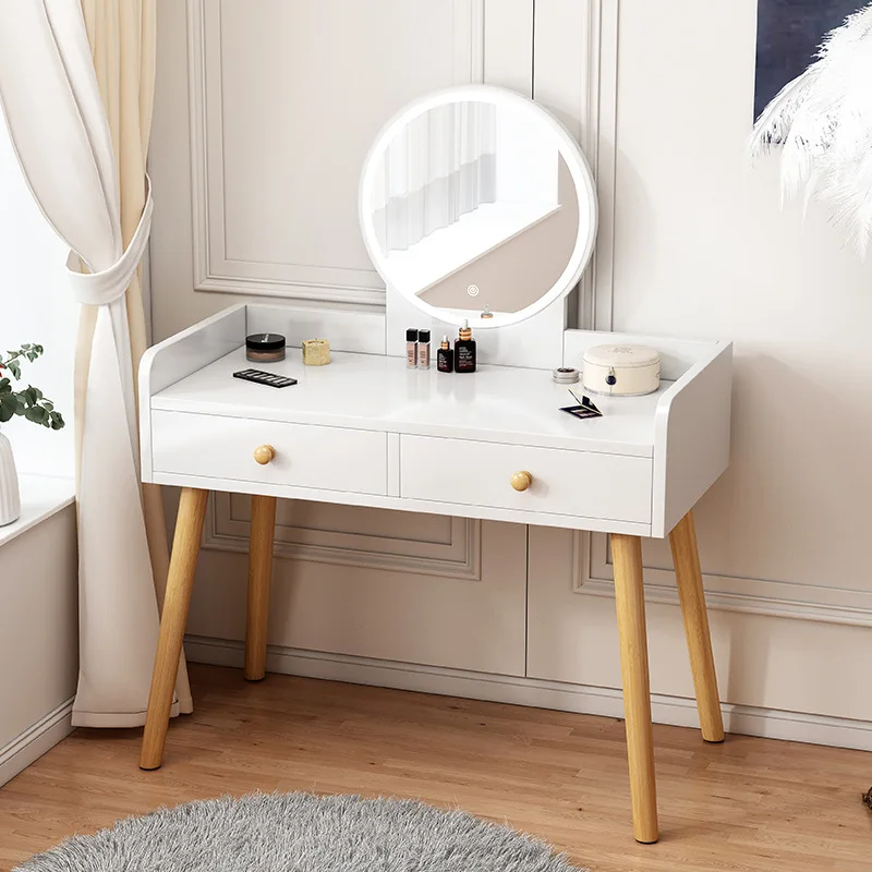 Dresser bedroom makeup mirror integrated table push-pull small apartment storage cabinet desk makeup table and chairs