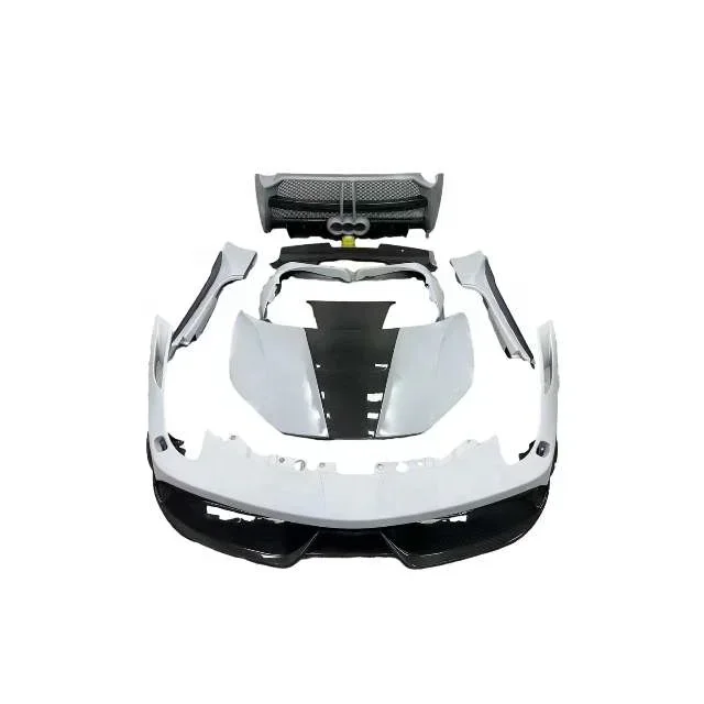 Half Carbon fiber Body kits M-Sha Style Front bumper Rear bupmer Fender Side skirt Spoiler For Ferrari 458