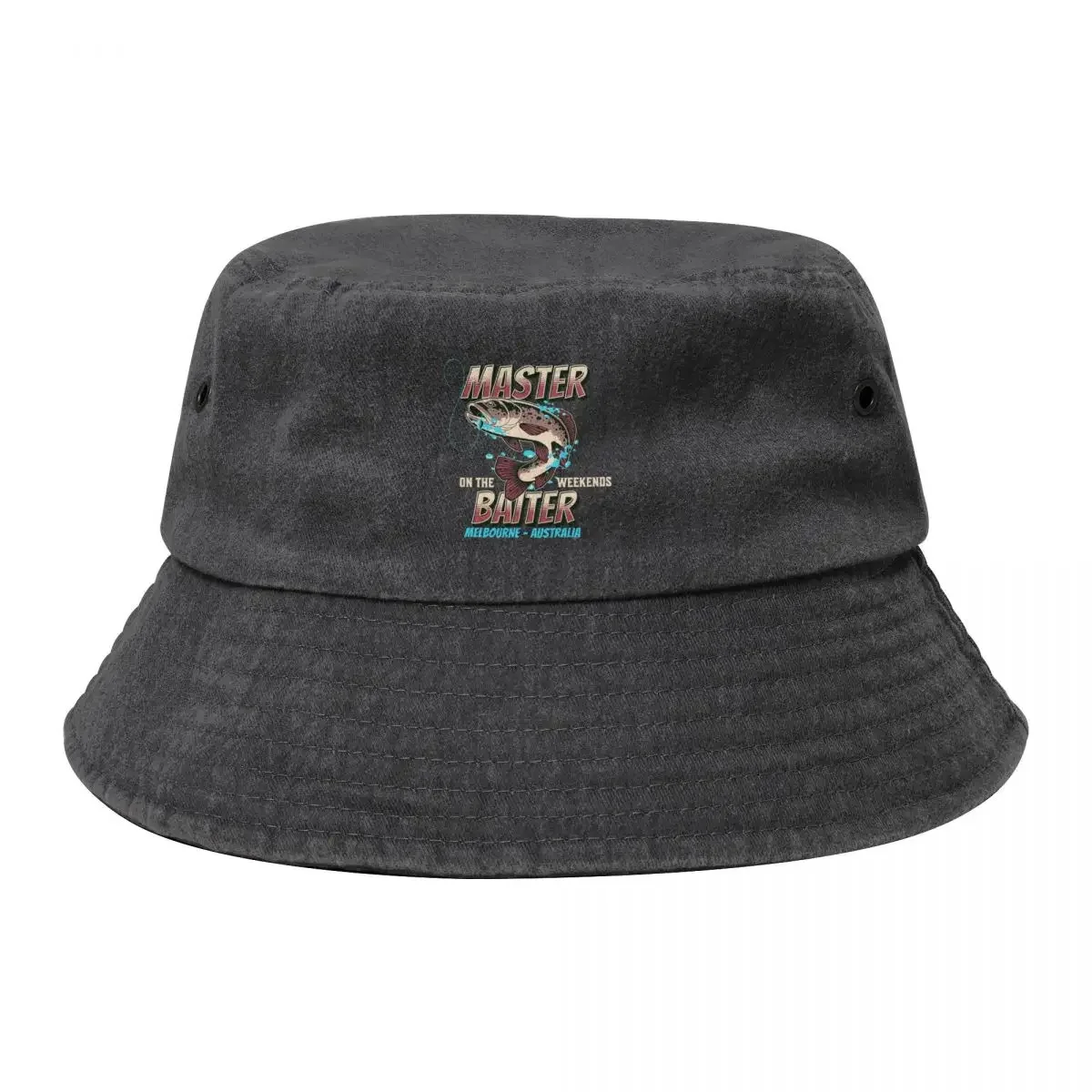 Master Baiter Fishing Melbourne Australia Bucket Hat |-F-| Vintage Mens Tennis Women's