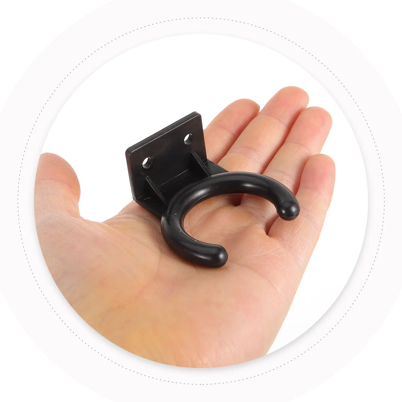 4pcs Microphone Hanging Ring Diameter Plastic Holder Storage Rack for Wireless Mic Stand KTV Home Hotel Conference Room Use