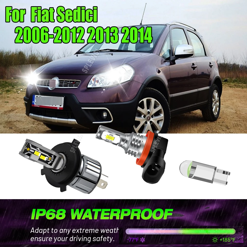 

H4 H11 LED Car Headlight Headlamp Fog Light Quick-Start Technology For Fiat Sedici 2006 2007 2008 2009 2010 2011 2012 2013 2014