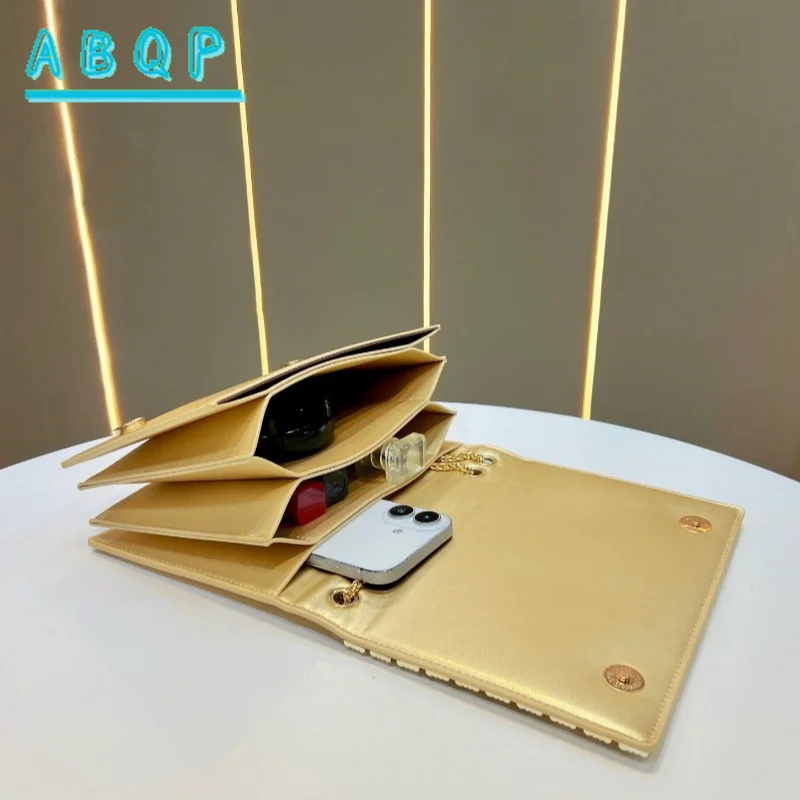 ABQP New Dinner Clutch Bag Luxury Brand Diamond-encrusted Shiny Dinner Party Clutch Bag Diamond-encrusted Shoulder Messenger Bag