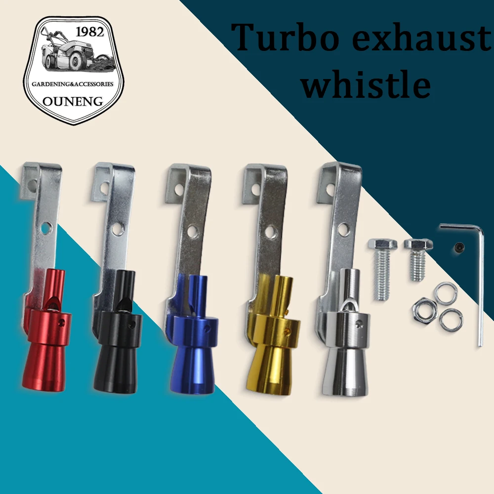 

Universal Turbine Exhaust Whistle Modified with Exhaust Sound Simulator Motorcycle Tailpipe Automobile Pipe Sounder 5 Colors