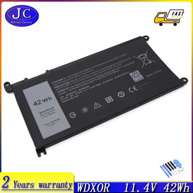 New Original 11.4V 42Wh Battery WDXOR WDX0R For Dell Inspiron 13 14 15 17 5000 7000 P69G001 5378 5379 5770 5570 P69G Vostro 5471