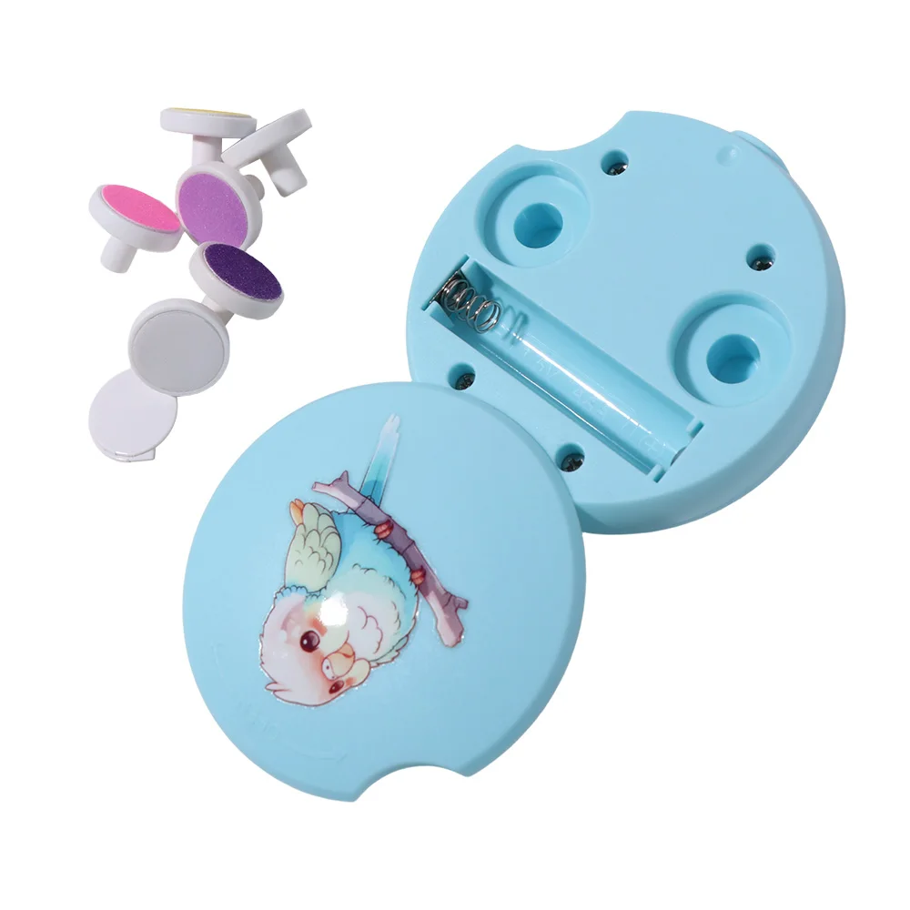 Portable Low Noise Electric Parrot Nail Trimmer Mini Round Bird Nail Cutter with 6 Grinding Heads Parrot Beak Grinder Bird Paw