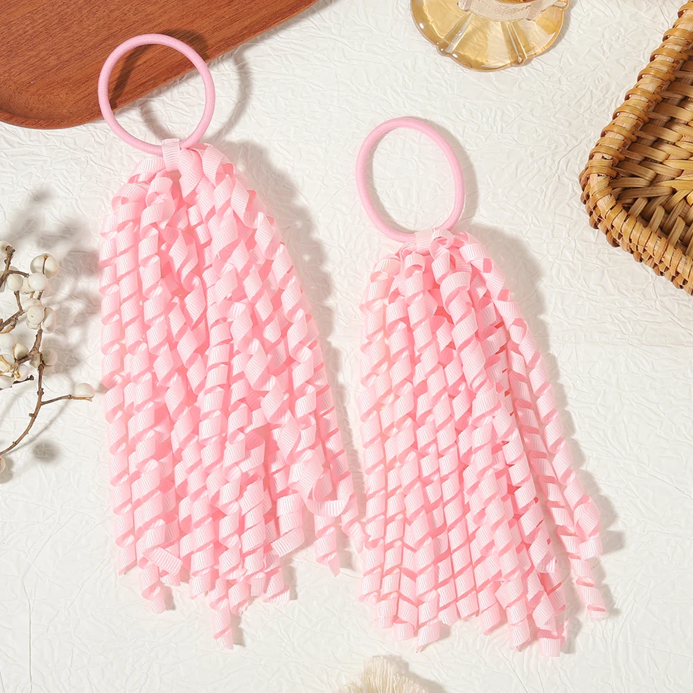 2 Stück/Set Satin-Quasten-Stirnband und Pferdeschwanzhalter, geeignet für Mädchen, dekoratives Haar-Accessoire für WM-Partys – Detail 18