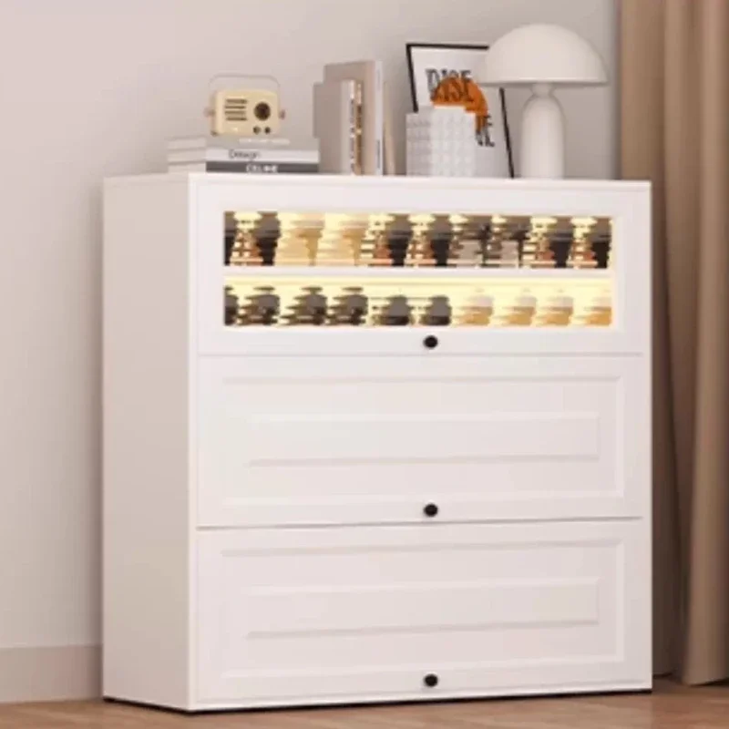 Modern Adjustable Premium Distinctive Shoe Cabinet Refined Durable Oak Wooden Shoe Cabinet Meuble Rangement Hallway Furniture