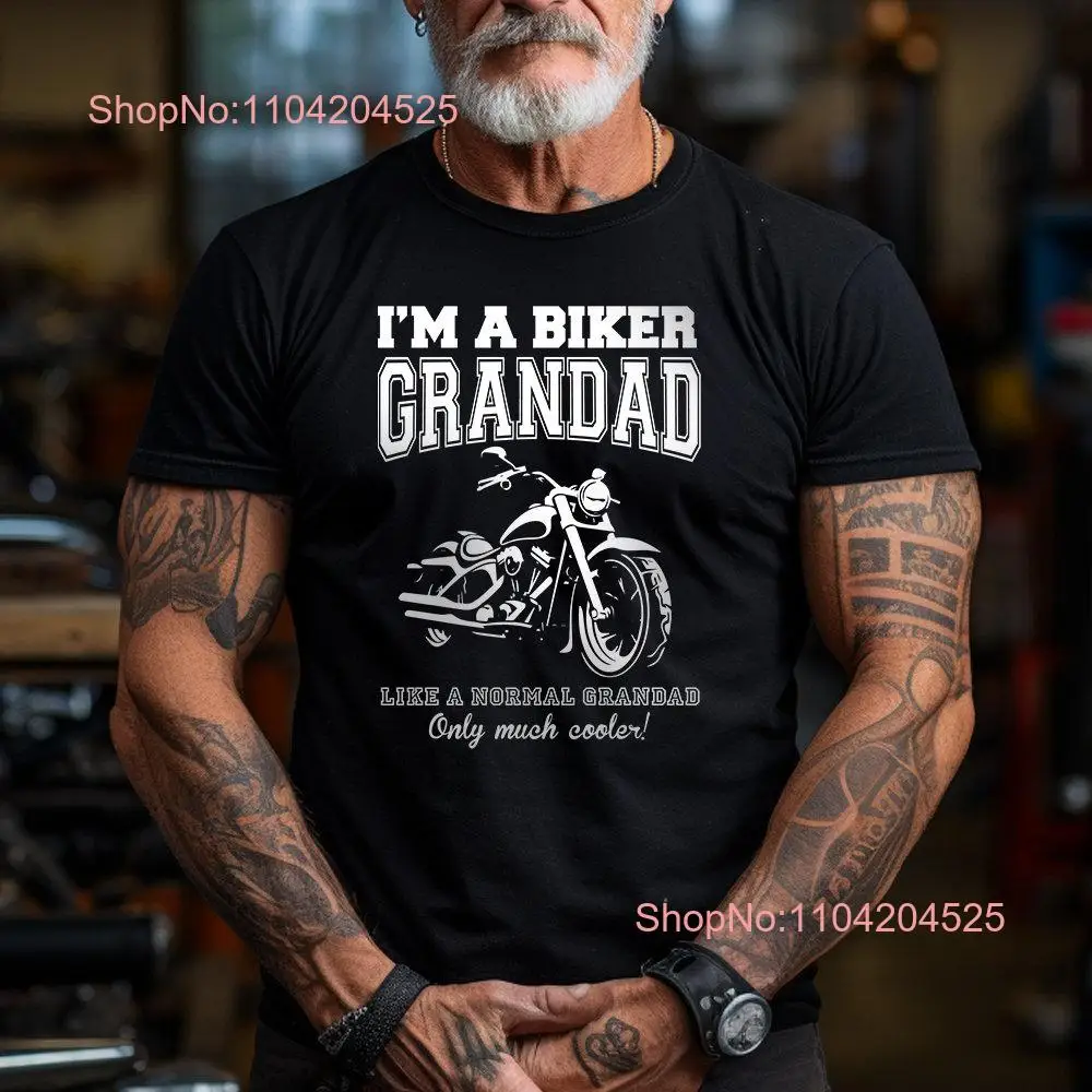 I'm A Biker Grandad T shirt Mens Funny Family Great Motorbike Motorcycle Fathers Day Birthday Christmas Top