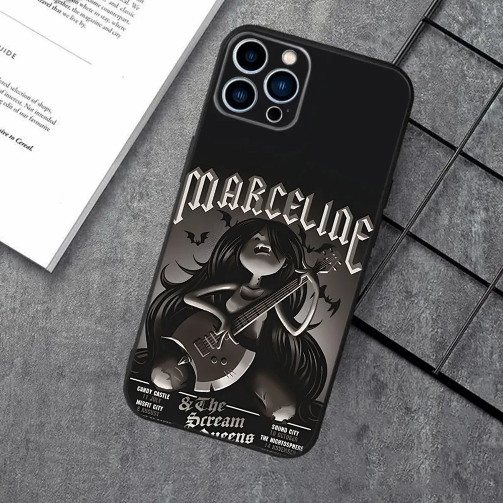 حافظة هاتف كارتون A-Adventure Time Finn لهاتف Apple iPhone 15,14,13,12,11,XS,XR,X,8,7,Pro,Max,Plus,mini غطاء أسود من السيليكون