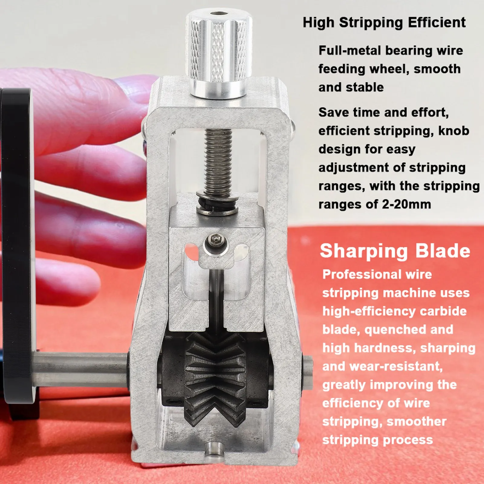 Wire Stripper High Quality Aluminum Alloy Material Suitable 2-20mm Cable Sharpening Blade Household Electric Peeling Tool