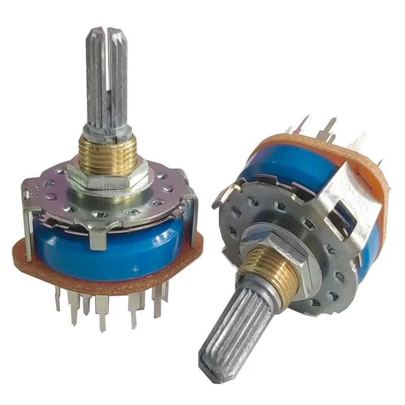 1 Pcs new Japan Rotary switch SRRM433700 band Switch 4 Pole 3speed amplifier Signal switch 20mm