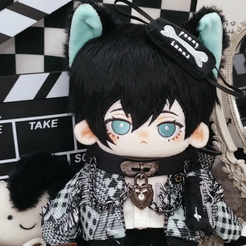 20cm Anime Blue L Rin Itoshi Kawaii Cosplay Cotton Doll Body With Ears Tail Set Cartoon Idol Soft Plushies Toy Figures Fans Gift