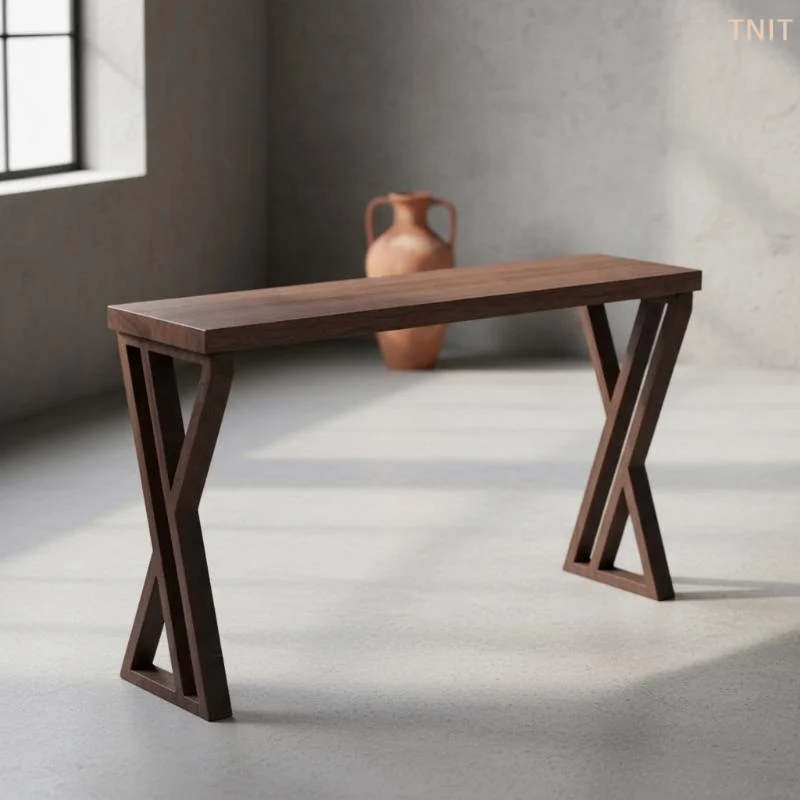[JN 1Pcs 1:12 Scale Dollhouse Black Walnut Bar Table Bar Counter Scene Model Furniture Playing House Miniature Table Accessories