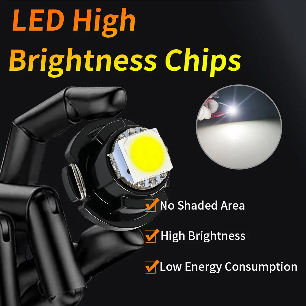 10PCS T3 T4.2 2835 T4.7 5050 Powerful Bright LED 12V Car Vehicles Interior Instrument Dashboard Panel Lights 7 Colors Lighting - view 4