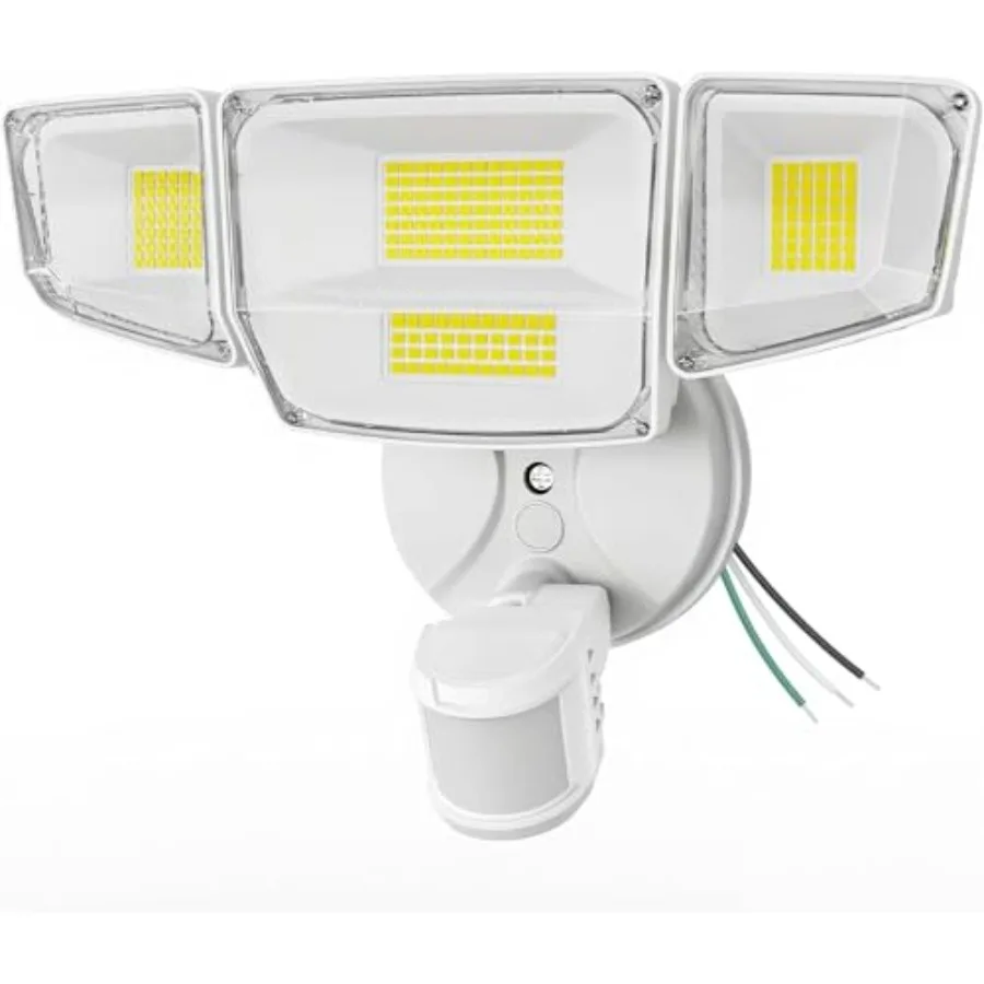 

90W 10000LM LED Security Lights Motion Sensor Outdoor Lights, 4 Head Dusk to Dawn, 6500K Daylight Flood Lights Outdoor Motion S