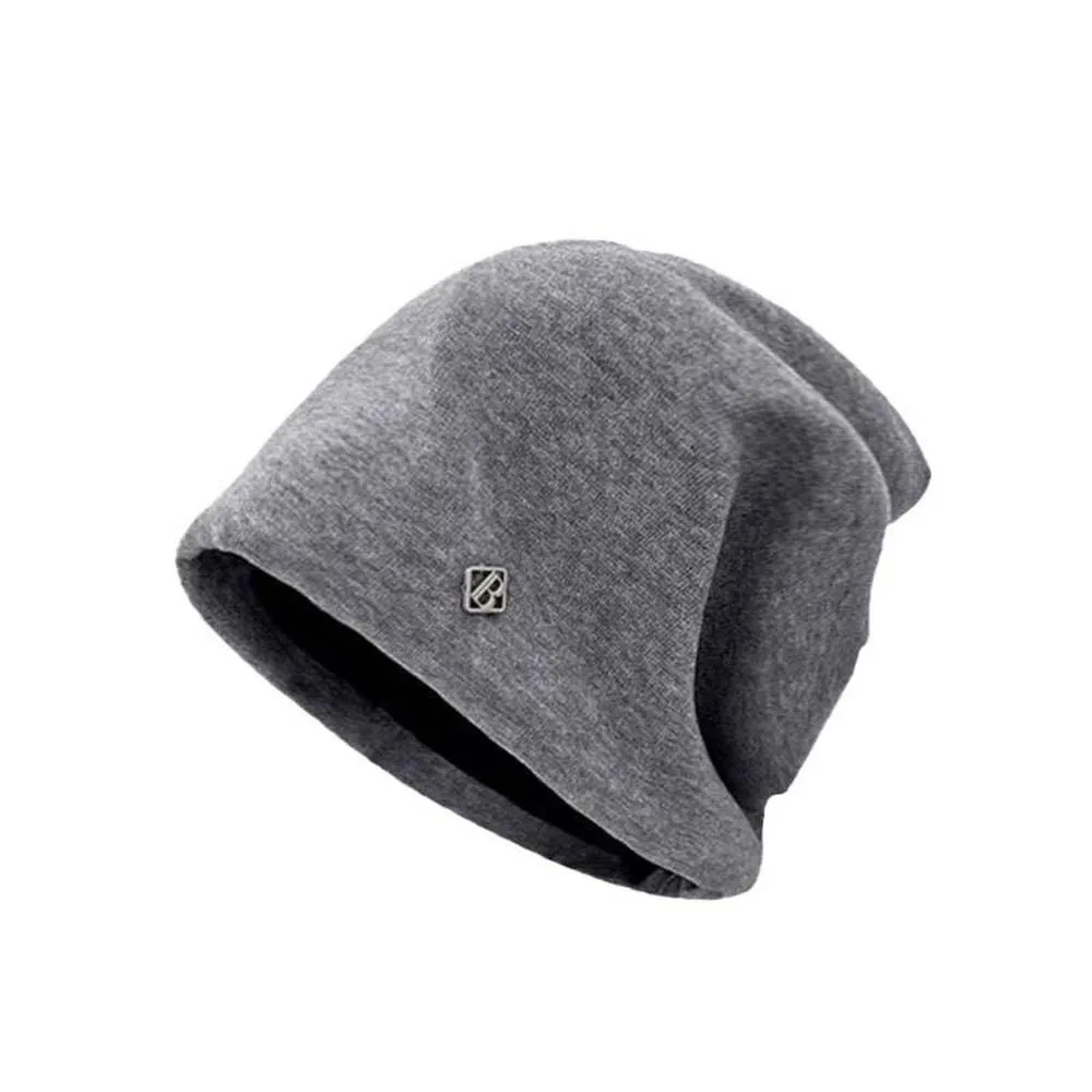 Elastic Slouchy Beanie Hat Thickened Solid Color Warm Cold Headwear Stretchable Comfy Baggy Skullies Bonnet Skiing