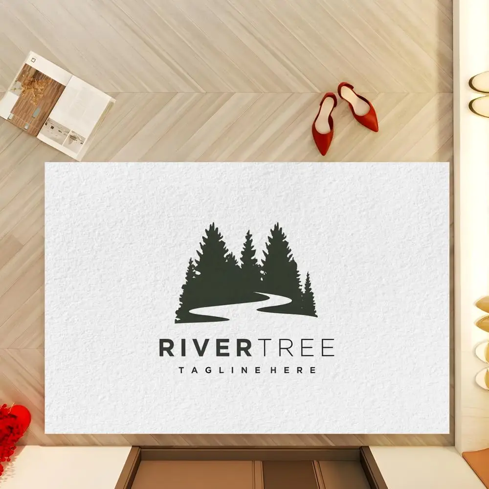 Floor Mat Diatomaceous Earth Bath Mat, QuickDrying, Water Absorb，MultiScene Household Floor Mat F-Forest R-River
