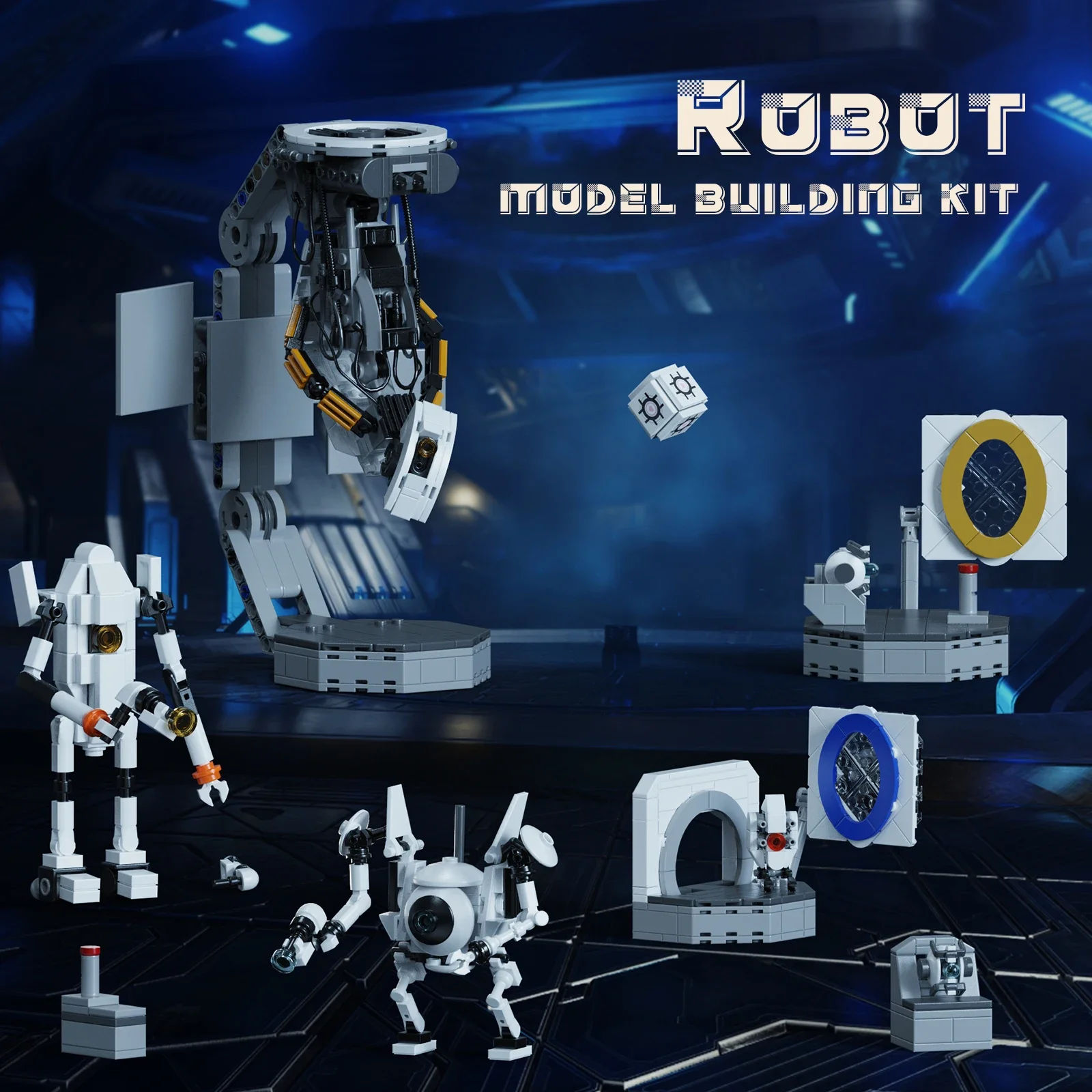 Hot Game Accessoires Verzenden Deur Bouwstenen MOC IDEA Serie Robor Uitdaging Scène Rekwisieten Mecha Model Kid Speelgoed Verjaardagscadeau